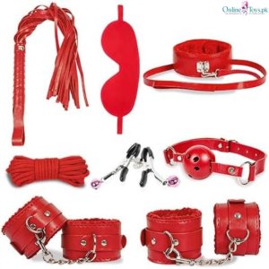 8 Piece BDSM Sex Bondage Kit with Cuffs