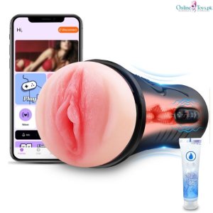 7 Inch Vibrating Male Masturbator with Realistic Sleeve