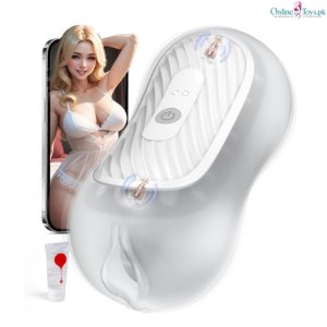 Vibrating Male Masturbator with Adjustable Suction