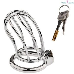 Metal Chastity Cage for Men with 3 Ring Sizes