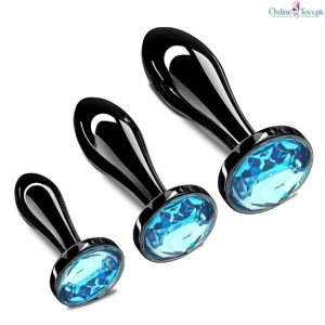 3 Piece Metal Anal Butt Plug Set for Beginners