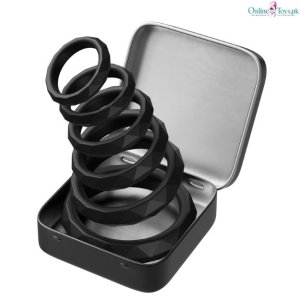 6 Sizes Stretchy Silicone Penis Cock Ring Set for Men