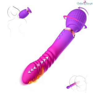 Thrusting G Spot Vibrator Wand for Women