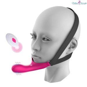 Wearable Head Mounted Vibrating Dildo Harness