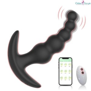 App Controlled Vibrating Anal Beads Butt Plug