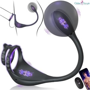 Inflatable Prostate Anal Massager Cock Ring Vibrator