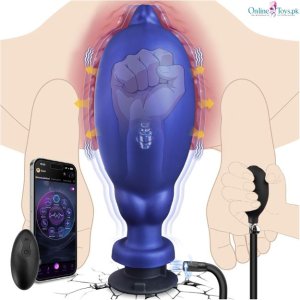 Inflatable Vibrating Knot Dildo for Women