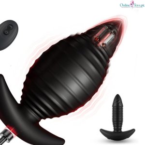 Inflatable Vibrating Prostate Butt Plug Toy