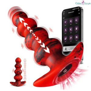 APP Controlled Thrusting Anal Beads Butt Plug