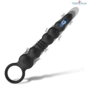 8 Inch Rechargeable Vibrating Anal Beads Plug